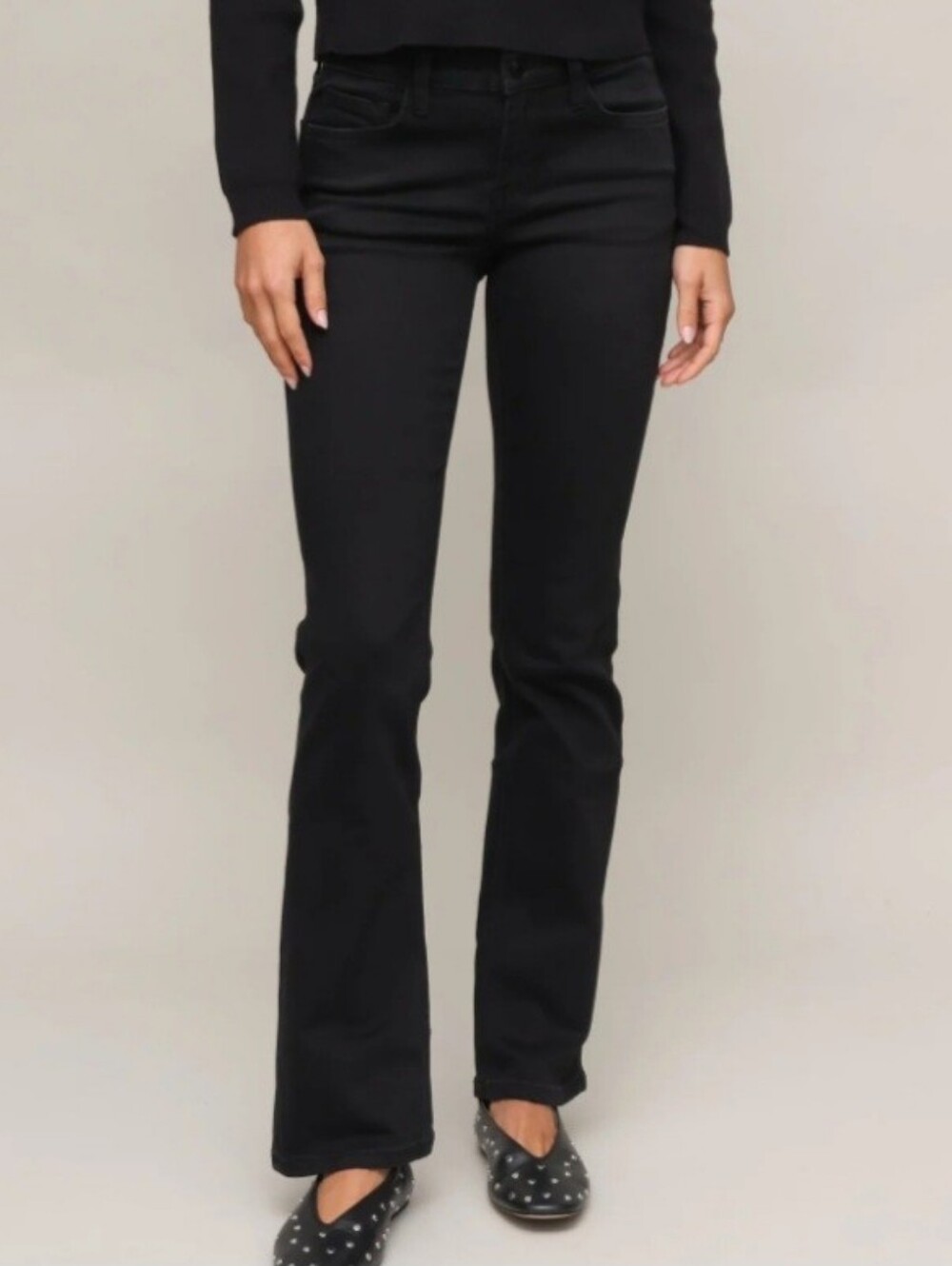 NEW LOVERVET by Vervet Mid Rise Bootcut Jeans Women's 20W Black Flattering